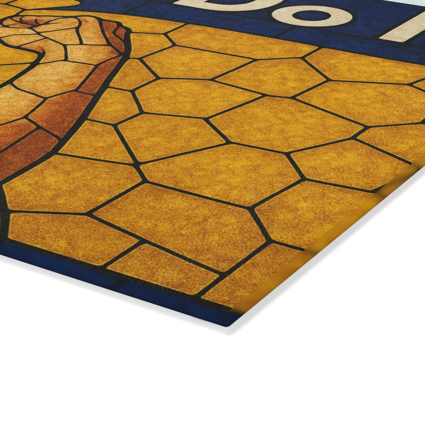 Stained Glass Rosie the Riveter Glass Cutting Board - Premium Patriotic Kitchen Decor