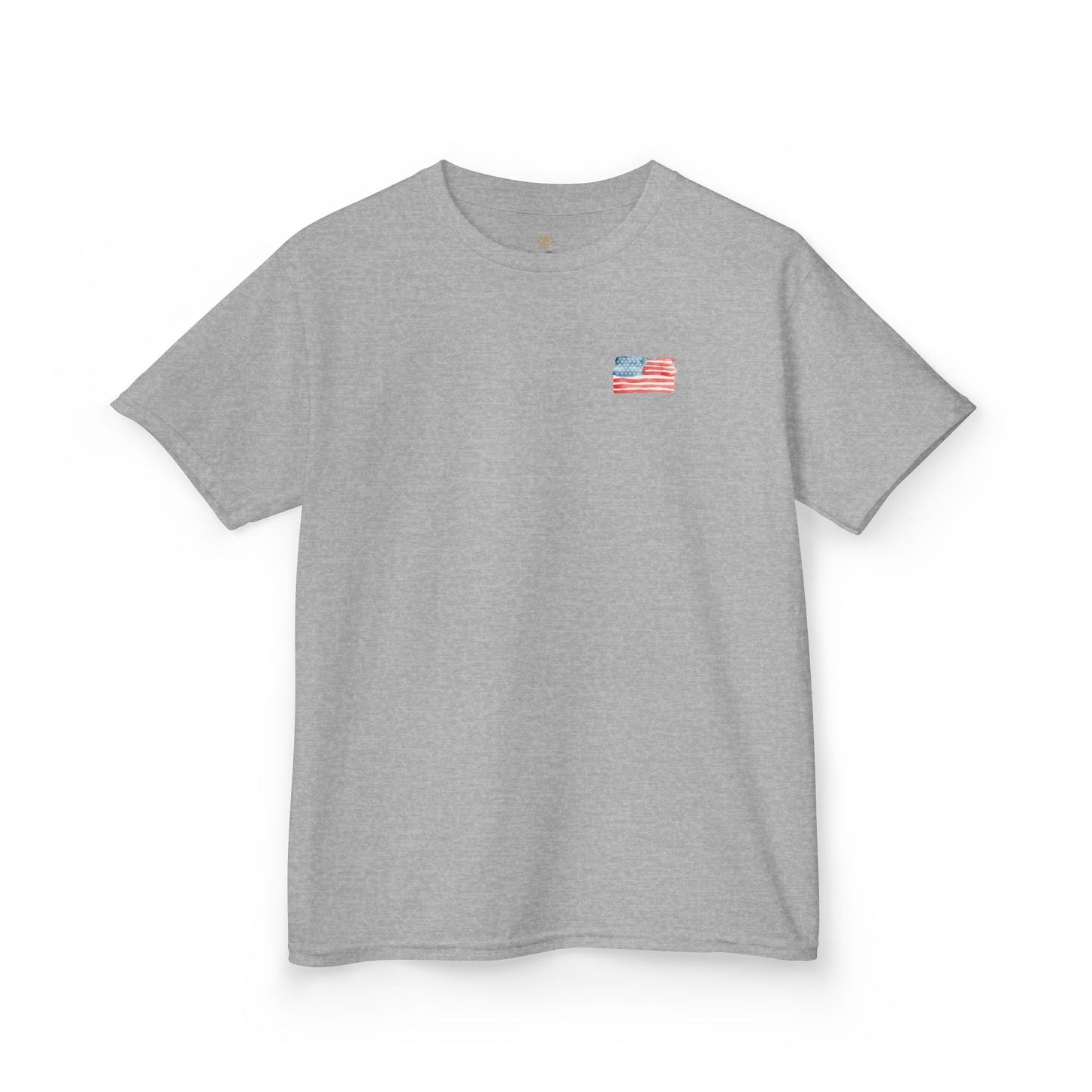 Bee Free American Flag with Bee Stars Short Sleeve Youth Unisex Hive Tee