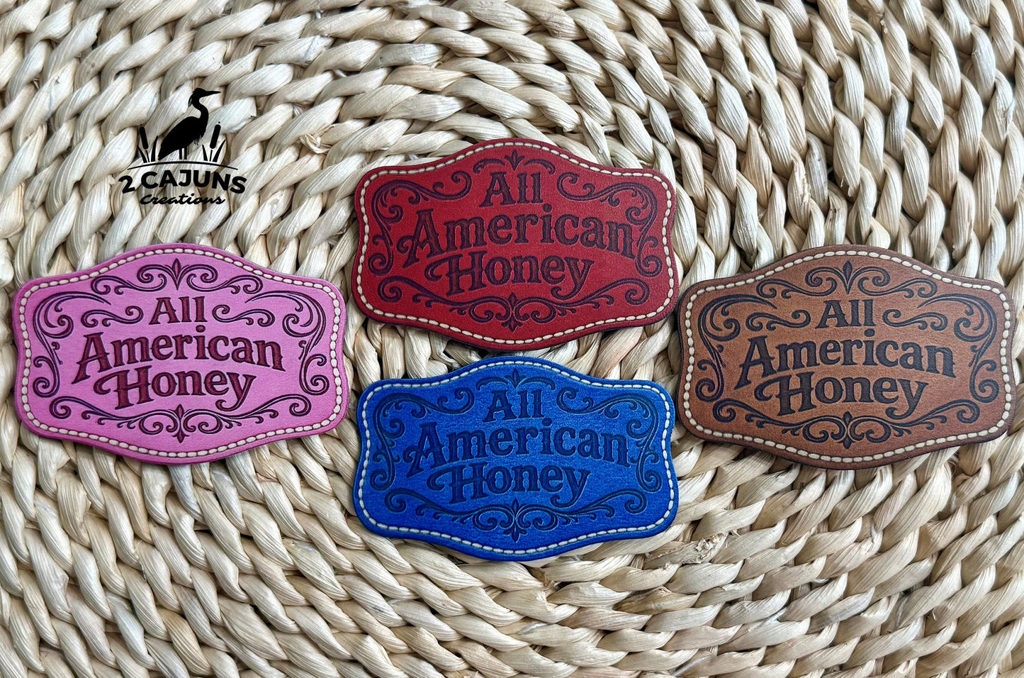 All American Honey UV Printed Hat Patch - 4 Colors Available