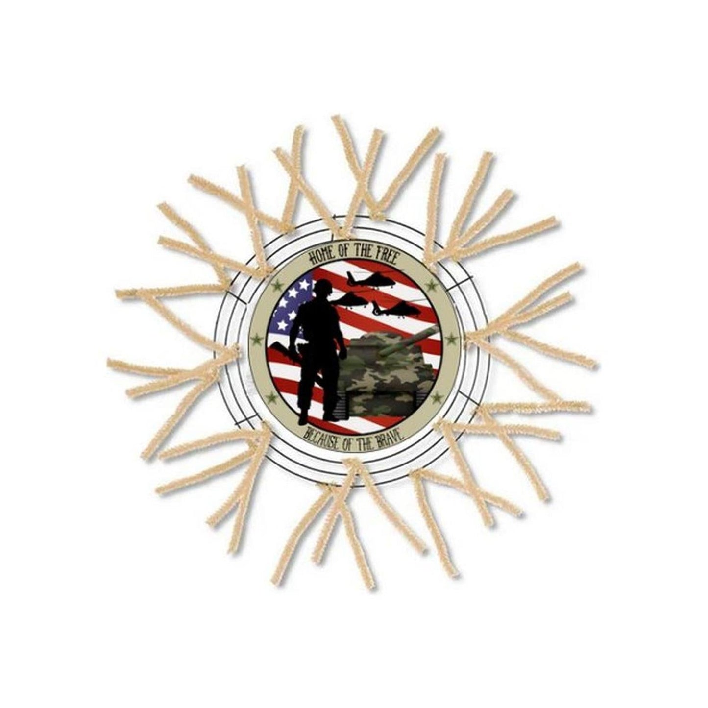 Army Home of the Brave Round Sign