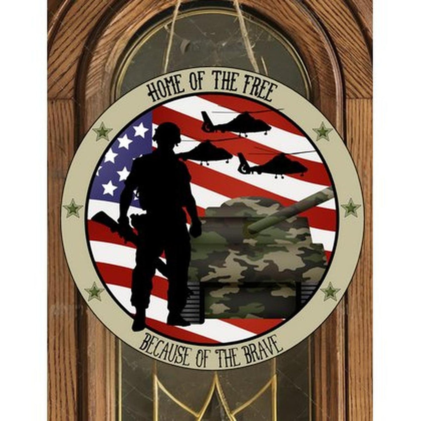 Army Home of the Brave Round Sign