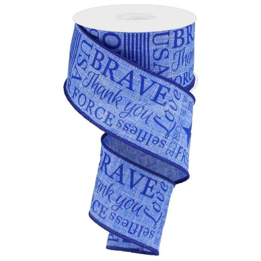 2.5" United States Air Force Ribbon: Blue (10 Yards)