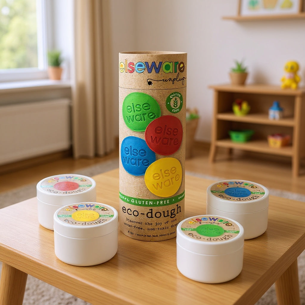 Eco-Dough 4pk GLUTEN FREE – Natural, Non-Toxic Sensory Toy