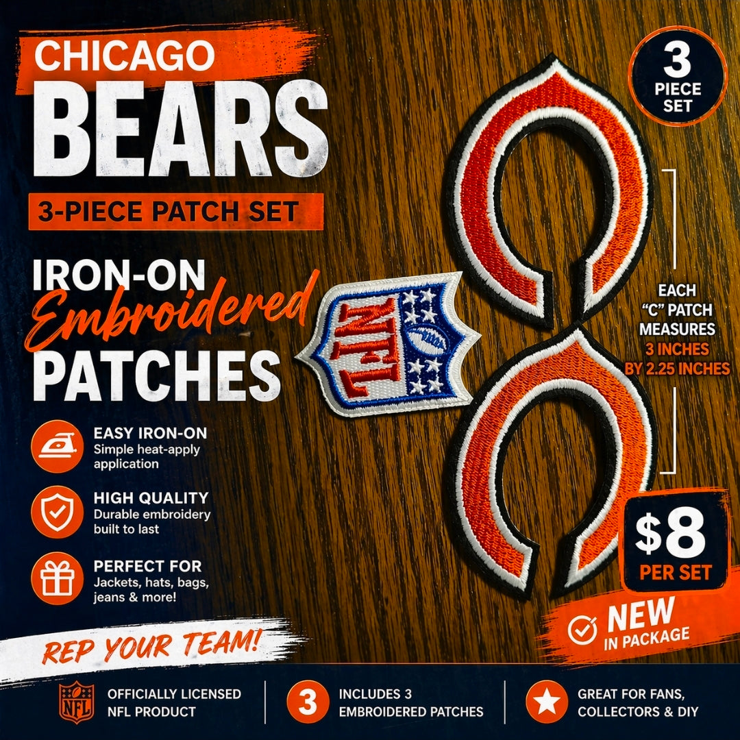 Chicago Bears Iron On Patches