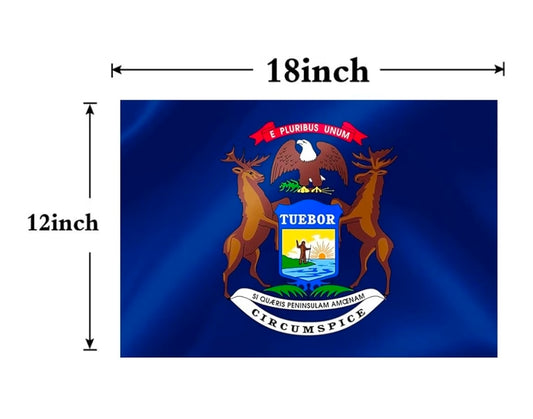 2 in 1 Michigan State and America USA Boat Motorcycle Truck Flag
